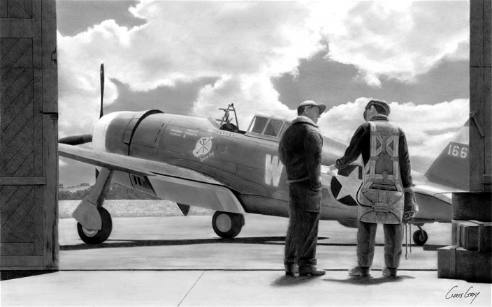 Maj. Eugene Roberts - P-47C Thunderbolt - Spokane Chief - USAAF - 8th AF - 78th FG - 84th FS